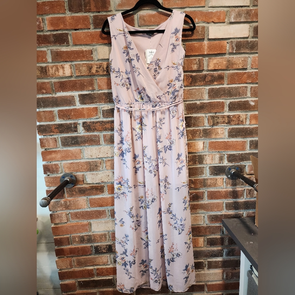 NWT Juniors' Lily Rose Sleeveless Floral Maxi Dress Size XL